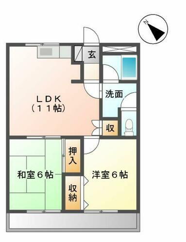 福岡県糟屋郡志免町南里７丁目 吉塚駅 2LDK アパート 賃貸物件詳細