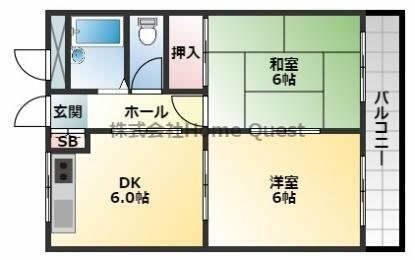 大阪府八尾市西山本町１丁目 河内山本駅 2DK マンション 賃貸物件詳細