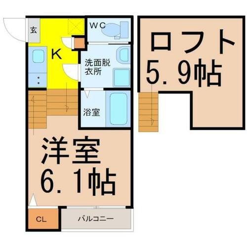 愛知県名古屋市熱田区二番１丁目 六番町駅 1SK アパート 賃貸物件詳細