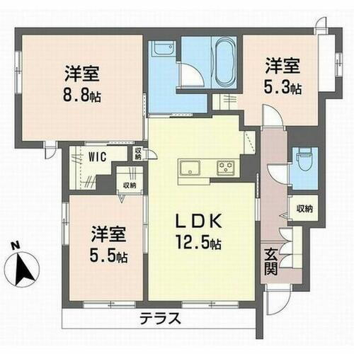 グランシャリオⅡ 1階 3LDK 賃貸物件詳細