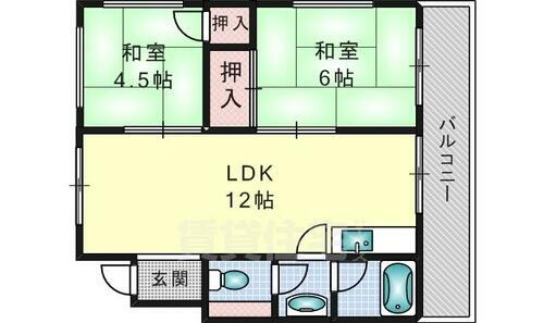 第１吉川コーポ 3階 2LDK 賃貸物件詳細