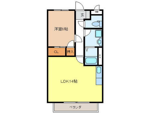 岐阜県岐阜市木田１丁目 1LDK アパート 賃貸物件詳細