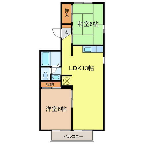 大阪府富田林市藤沢台３丁目 大阪狭山市駅 2LDK アパート 賃貸物件詳細