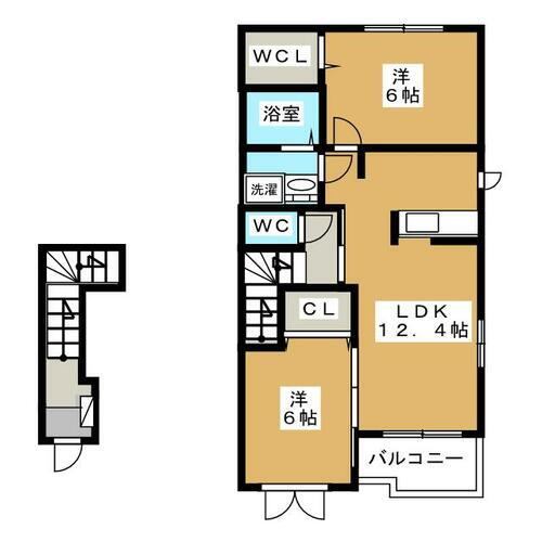 アベーテ 2階 2LDK 賃貸物件詳細