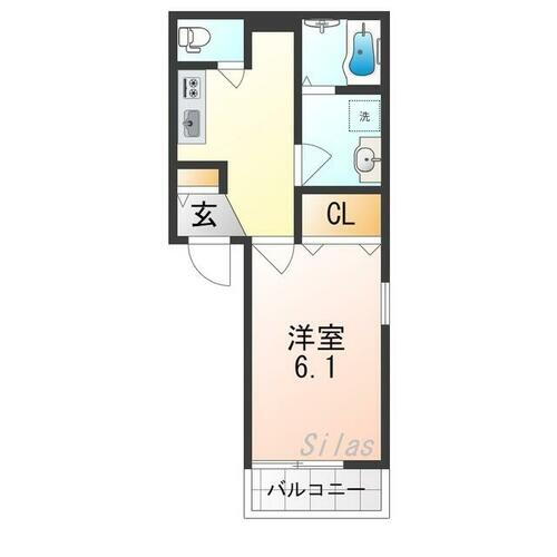 大阪府大阪市生野区勝山南１丁目 桃谷駅 1K アパート 賃貸物件詳細