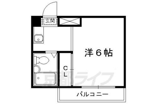 京都府京都市北区衣笠御所ノ内町 北野白梅町駅 1K マンション 賃貸物件詳細