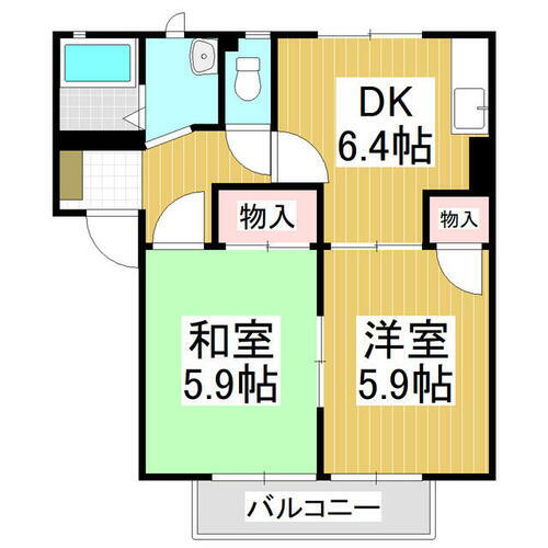 長野県佐久市新子田 北中込駅 2DK アパート 賃貸物件詳細