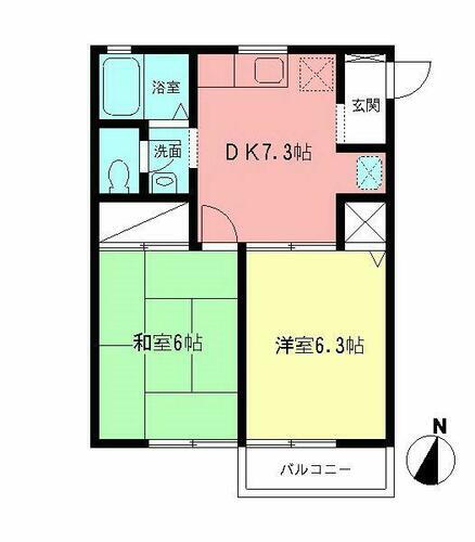 神奈川県相模原市南区東林間６丁目 東林間駅 2DK アパート 賃貸物件詳細