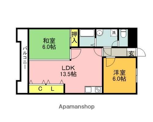 福岡県直方市新知町 新入駅 2LDK マンション 賃貸物件詳細