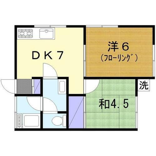 神奈川県大和市大和東１丁目 大和駅 2DK アパート 賃貸物件詳細