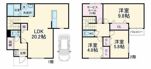 埼玉県北本市下石戸１丁目 賃貸一戸建て