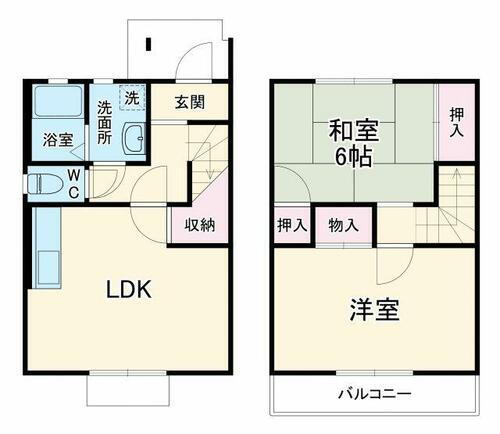 メゾネット・Ｓ 2LDK 賃貸物件詳細