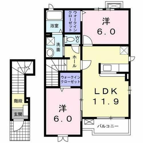 ベルアンジュ 2階 2LDK 賃貸物件詳細