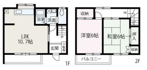 新座ハウス 1階 2LDK 賃貸物件詳細