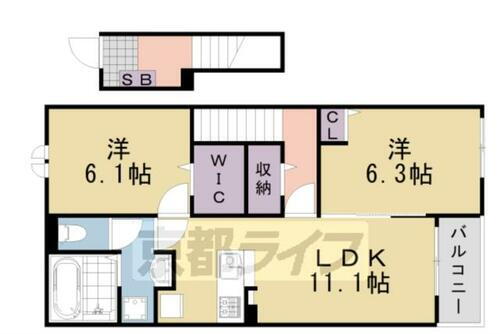 京都府南丹市園部町小桜町２号 賃貸アパート