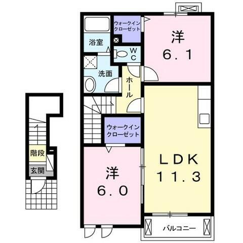 ベル・ソレイユ 2階 2LDK 賃貸物件詳細