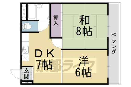 京都府京都市伏見区桃山町大津町 六地蔵駅 2DK マンション 賃貸物件詳細