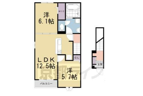 京都府木津川市山城町平尾茶屋前 棚倉駅 2LDK アパート 賃貸物件詳細