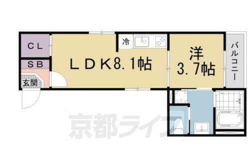 京都府京都市山科区音羽千本町 東野駅 1LDK アパート 賃貸物件詳細