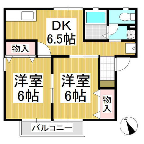 長野県小諸市御幸町２丁目 東小諸駅 2DK アパート 賃貸物件詳細