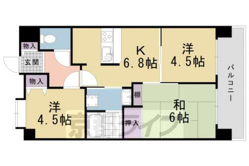 京都府京都市伏見区下鳥羽広長町 伏見桃山駅 3DK マンション 賃貸物件詳細