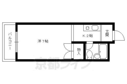 京都府京都市北区上賀茂朝露ケ原町 北大路駅 1K マンション 賃貸物件詳細