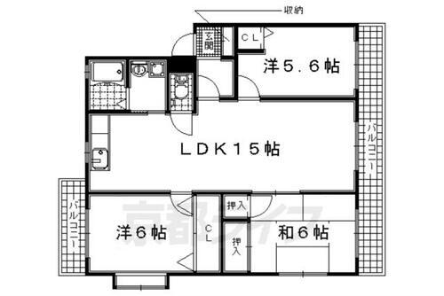 京都府京田辺市田辺沓脱 新田辺駅 3LDK マンション 賃貸物件詳細