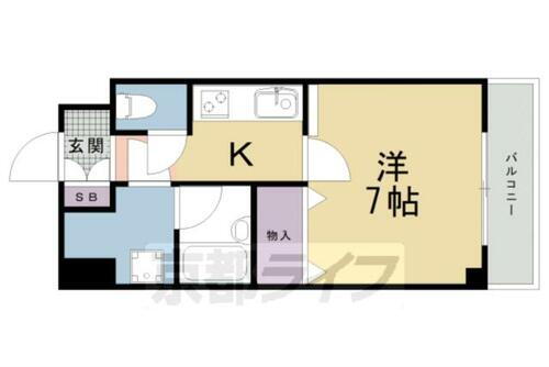 ライオンズマンション京都河原町第３ 4階 1K 賃貸物件詳細