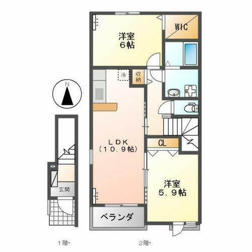 岐阜県岐阜市粟野東２丁目 名鉄岐阜駅 2LDK アパート 賃貸物件詳細