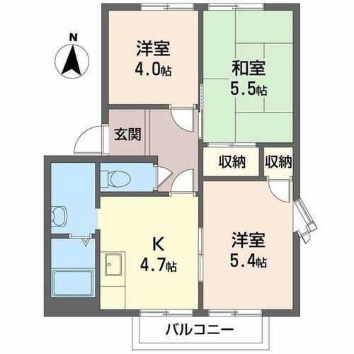 京都府相楽郡精華町桜が丘３丁目 高の原駅 3K アパート 賃貸物件詳細