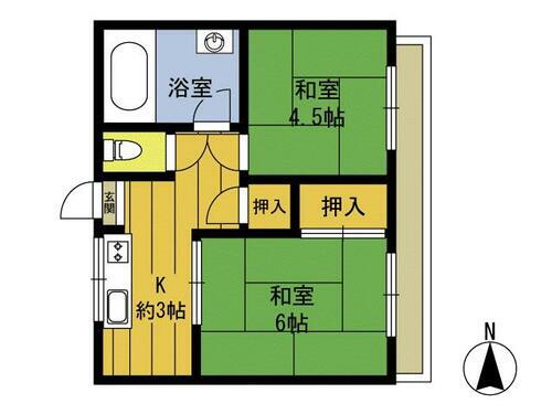大分県別府市新別府 別府大学駅 2K アパート 賃貸物件詳細