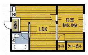 立花アパ－ト 2階 1LDK 賃貸物件詳細