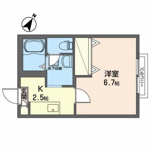 秋田県秋田市桜２丁目 秋田駅 1K アパート 賃貸物件詳細
