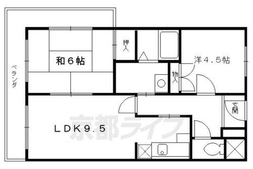 京都府向日市寺戸町瓜生 向日町駅 2LDK マンション 賃貸物件詳細