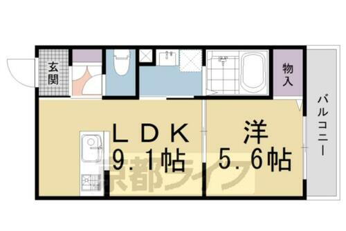 京都府京都市北区衣笠西馬場町 北野白梅町駅 1LDK アパート 賃貸物件詳細