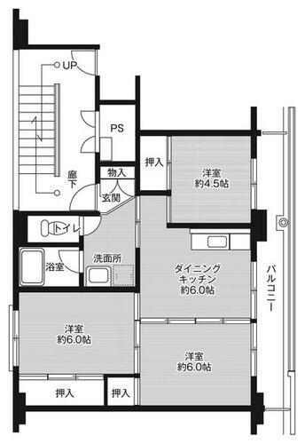 ビレッジハウス伊川２号棟 4階 3DK 賃貸物件詳細