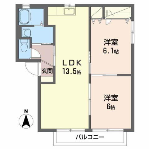 愛媛県伊予市下吾川 鳥ノ木駅 2LDK アパート 賃貸物件詳細