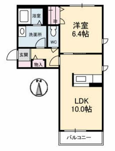 山口県下関市新椋野３丁目 1LDK アパート 賃貸物件詳細