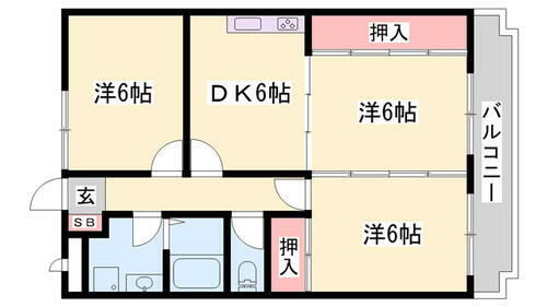 兵庫県小野市神明町 小野駅 3DK マンション 賃貸物件詳細