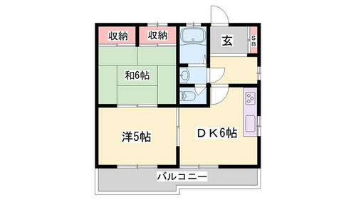 龍野ハイツ 2階 2DK 賃貸物件詳細