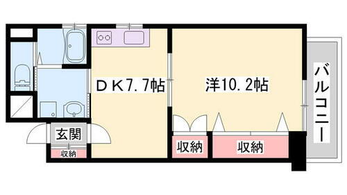 兵庫県姫路市久保町 山陽姫路駅 1DK マンション 賃貸物件詳細