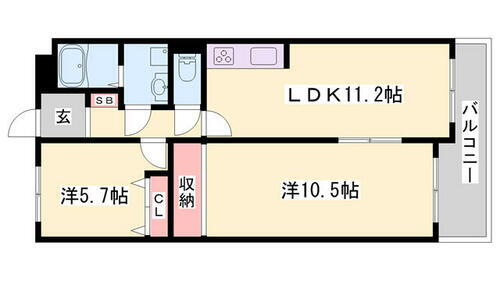 兵庫県姫路市東今宿１丁目 播磨高岡駅 2LDK マンション 賃貸物件詳細