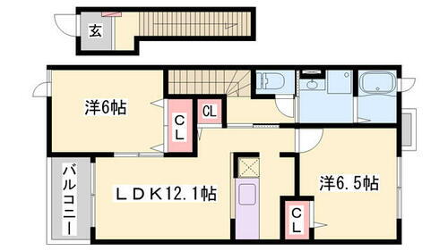 ウッズスクエアーＡ 2階 2LDK 賃貸物件詳細