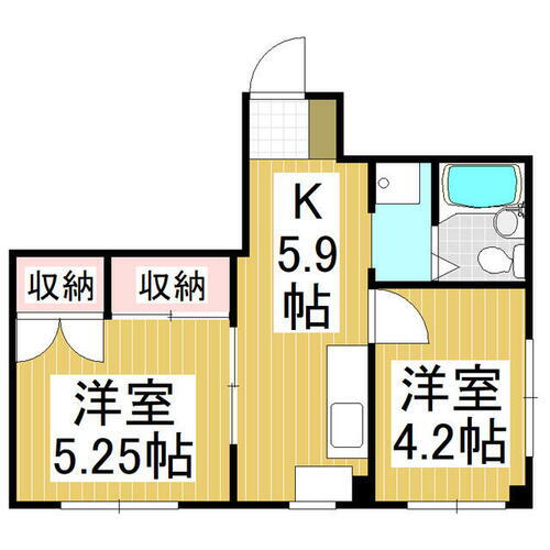 平栗ビル 4階 2K 賃貸物件詳細