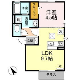 群馬県館林市新宿１丁目 館林駅 1LDK アパート 賃貸物件詳細