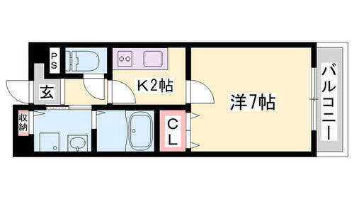 兵庫県姫路市神屋町４丁目 京口駅 1K アパート 賃貸物件詳細