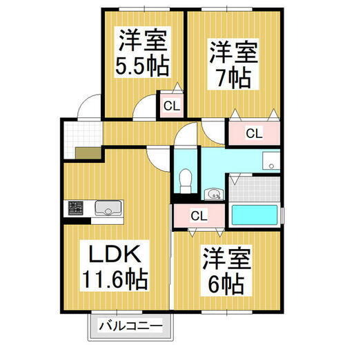 長野県松本市寿北７丁目 平田駅 3LDK アパート 賃貸物件詳細