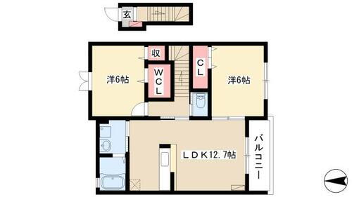 愛知県名古屋市港区当知４丁目 荒子川公園駅 2LDK アパート 賃貸物件詳細