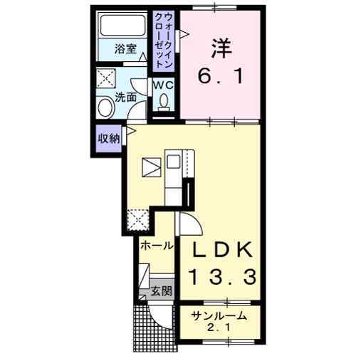 宮城県遠田郡美里町関根字舘野 陸前谷地駅 1LDK アパート 賃貸物件詳細