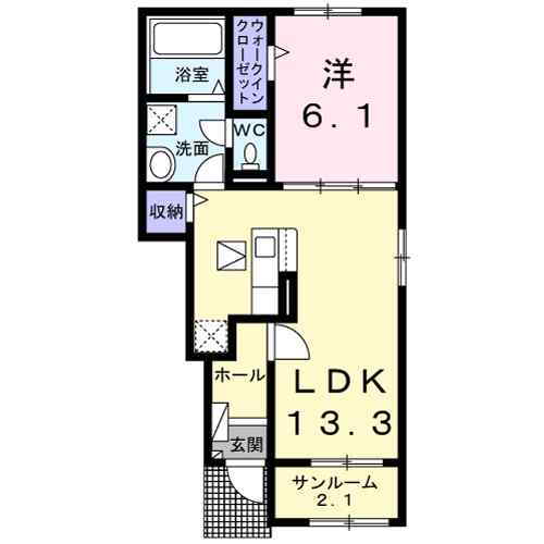 宮城県遠田郡美里町関根字舘野 陸前谷地駅 1LDK アパート 賃貸物件詳細